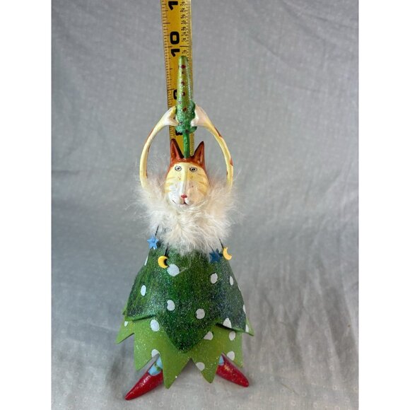 Krinkles Cat Holding Christmas Tree 10" Figurine by Patience Brewster Dept 56 - Picture 4 of 9